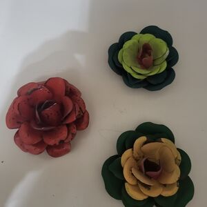 Colorful Flower Brooch Set